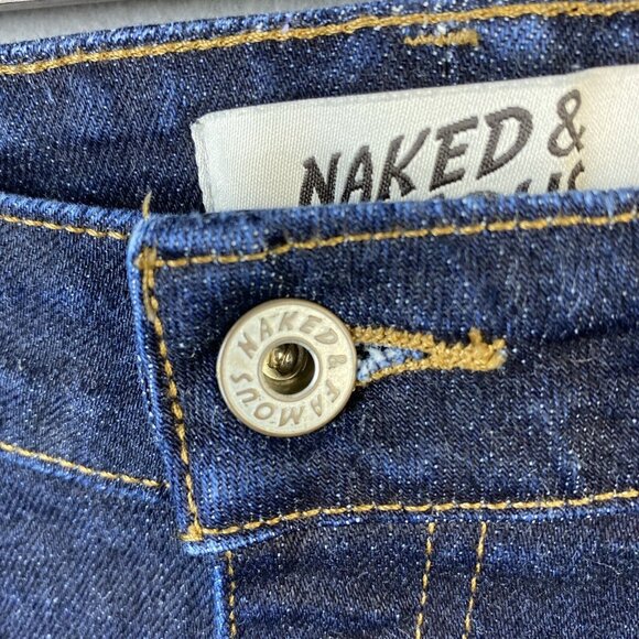 Naked & Famous High Skinny Jean Womens 30‎ Stretch Nightshade Japanese Selvedge - Picture 5 of 14